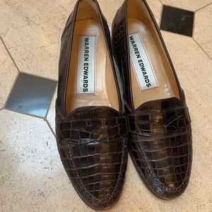 Mens brown crocodile shoes
